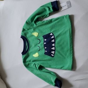 Carter's 2T Fleece Long Sleeve Shirt/PJ top, NWT